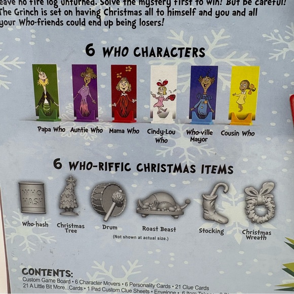 Clue Dr. Seuss How The Grinch Stole Christmas Edi Board Game SEALED UNOPENED - Picture 4 of 5
